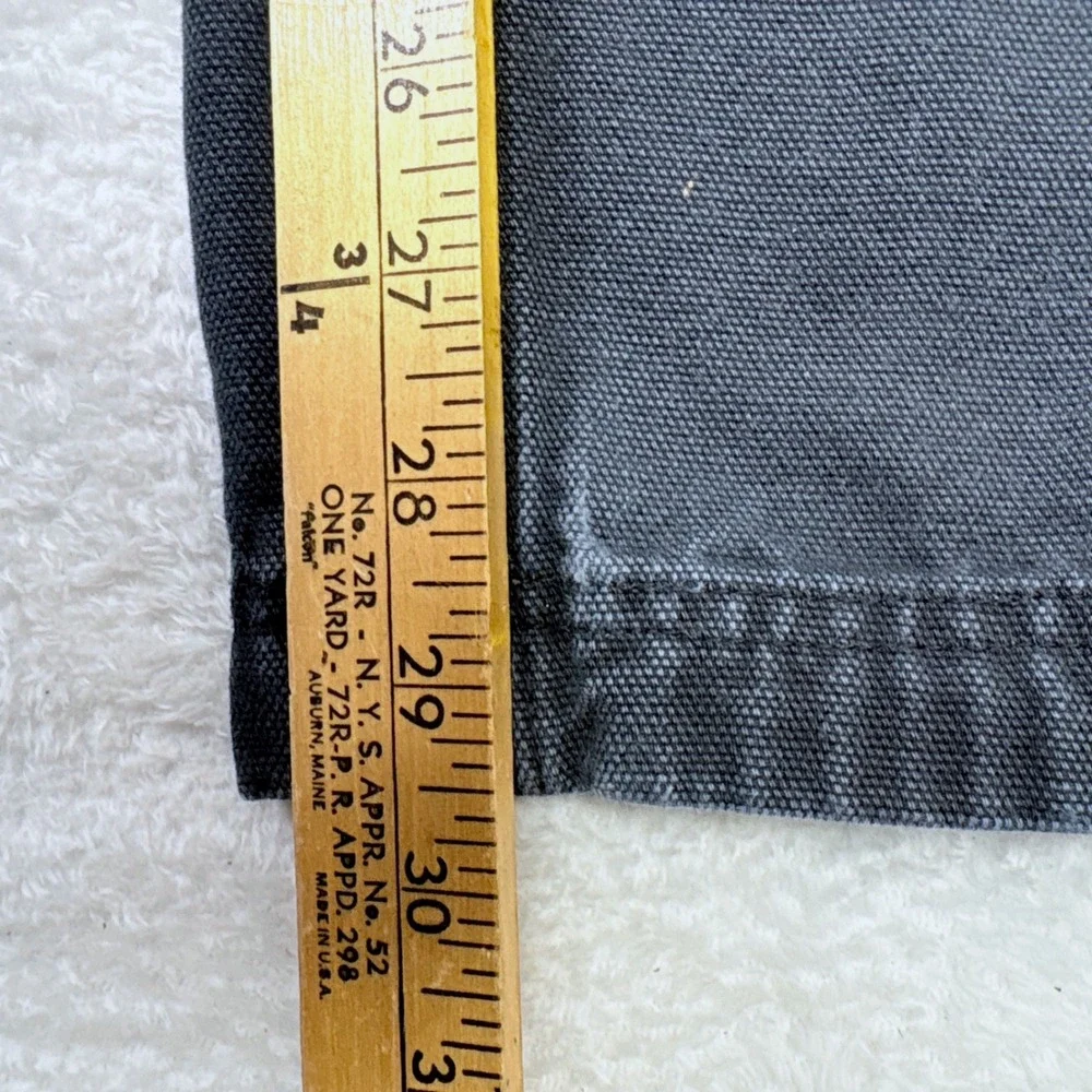 Duluth Trading Co Mens 42x32 Black Fire Hose Cargo Work Pants Faded Actual 39x29